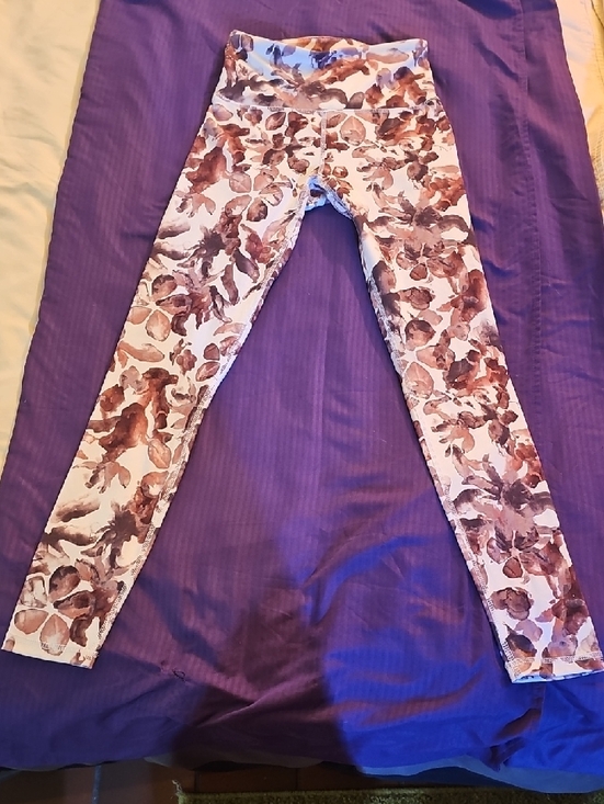Source Unknown Pants - Source Unknown Floral Pink and Brown Leggings